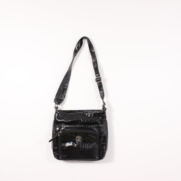 *Rosetti Black Snake Skin Cross Body Bag - Picture 1 of 7